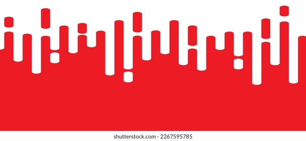 Red abstract lines on white background. Trendy abstract lines transition background for backdrop, cover, wallpaper and banner. Rounded lines halftone for brochure, layout and flyer. Creative vector