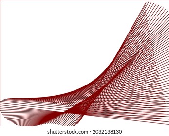 red abstract lines in white background