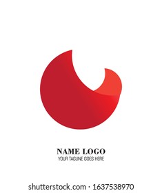red abstract logo concepts describe an company