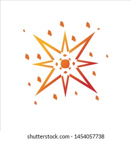 Red Abstract Logo on a White Background