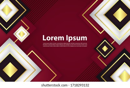 Red abstract luxury overlap design modern futuristic background vector illustration.