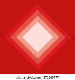 Red abstract material design background, Vector illustration