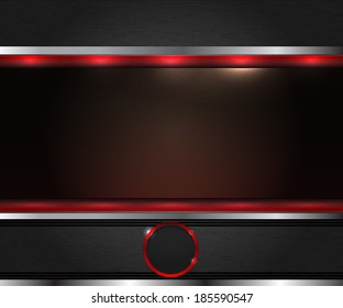 Red abstract metal background 