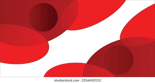 Red abstract modern background. Dynamic sound wave. Design element. Vector illustration