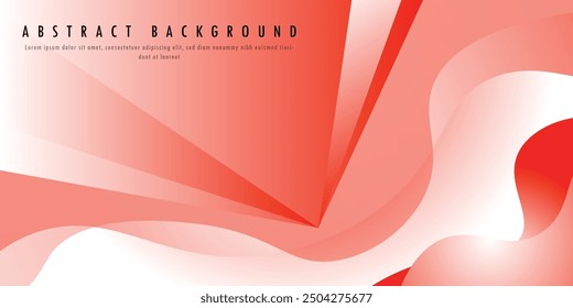 Red abstract modern background with gradient effect, colorful, bright red gradation, memphis, banner background, Vector illustration