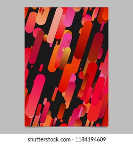 Red abstract modern gradient rounded stripe pattern card background - vector page template graphic