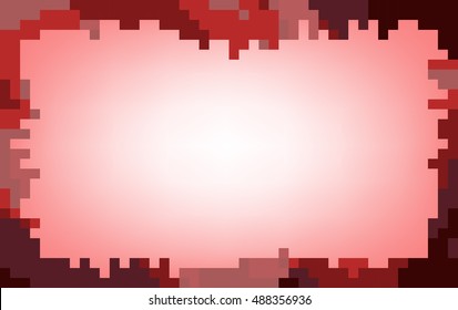 Red abstract mosaic background in pastel tone