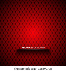 Red abstract mosaic background - vector