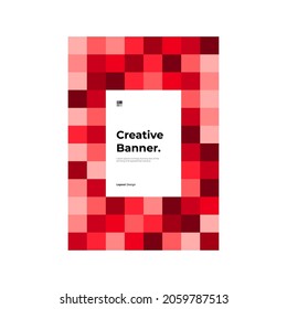 Red abstract mosaic geometric. Company identity. Brochure template design. Modern corporate report cover. Texture pattern background front page mock up. Backdrop. Textile texture. Vector eps10