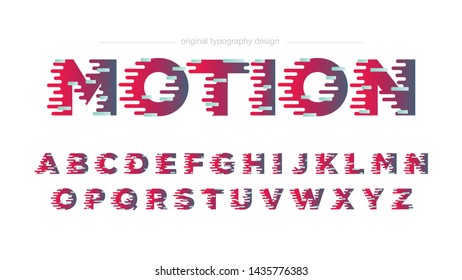 Red Abstract Motion Artistic Font Typography