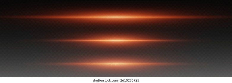 Red abstract neon light lines. Flash of a laser beam.