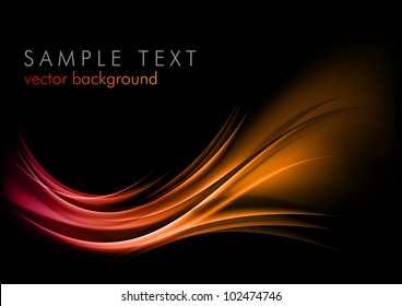 red abstract ornament on the dark background