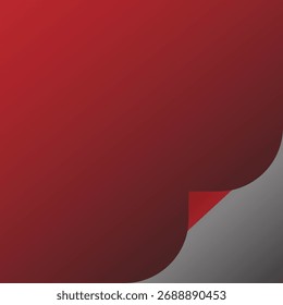 Red abstract page curl design .