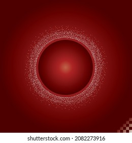 Red abstract particle sphere force field barrier