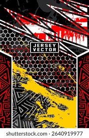 RED ABSTRACT PATTERN BACKGROUND FOR FULL SUBLIMATION JERSEY