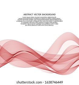 red abstract pattern.  colorful wave.  layout for presentation,  advertising,  banner 