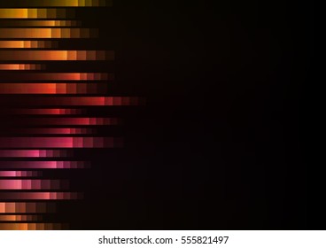 red abstract pixel speed from side background, square layer line racer motion, technology geometric background, vector illustration