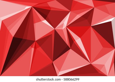 red abstract polygon art wallpaper background.vector and illustration
