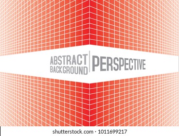 red abstract polygon perspective background