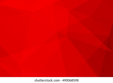 Red abstract polygonal background for a web. Vector illustration