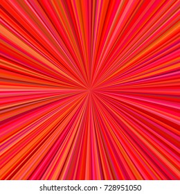 Red abstract radial stripes background - ray burst graphic