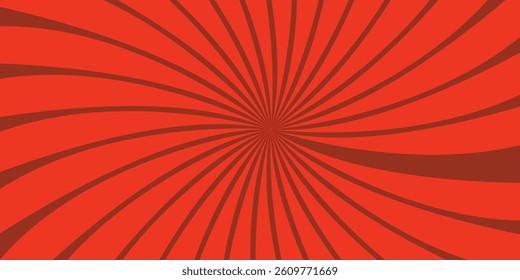 Red abstract retro ray burst background 