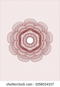 Red abstract rosette