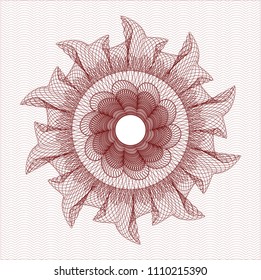 Red abstract rosette