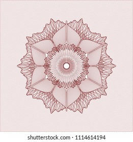 Red abstract rosette