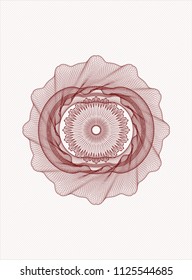 Red abstract rosette