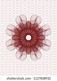 Red abstract rosette
