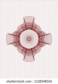 Red abstract rosette