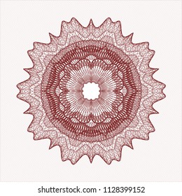 Red abstract rosette