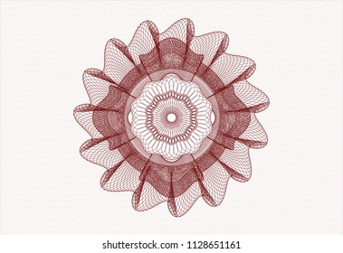 Red abstract rosette