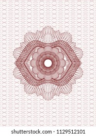 Red abstract rosette