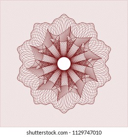 Red abstract rosette