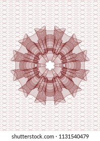 Red abstract rosette