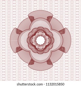 Red abstract rosette
