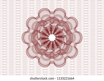 Red abstract rosette