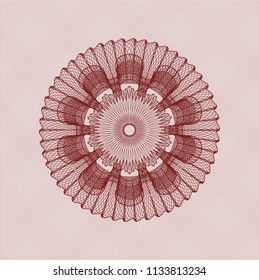 Red abstract rosette