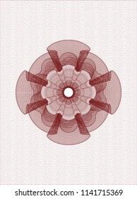 Red abstract rosette