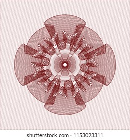 Red abstract rosette