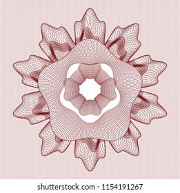 Red abstract rosette