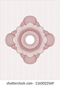 Red abstract rosette