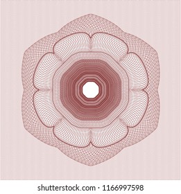 Red abstract rosette