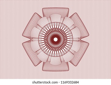 Red abstract rosette