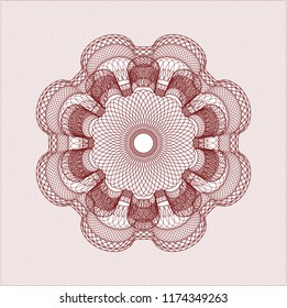 Red abstract rosette