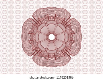 Red abstract rosette