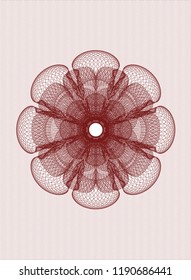Red abstract rosette