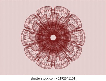 Red abstract rosette